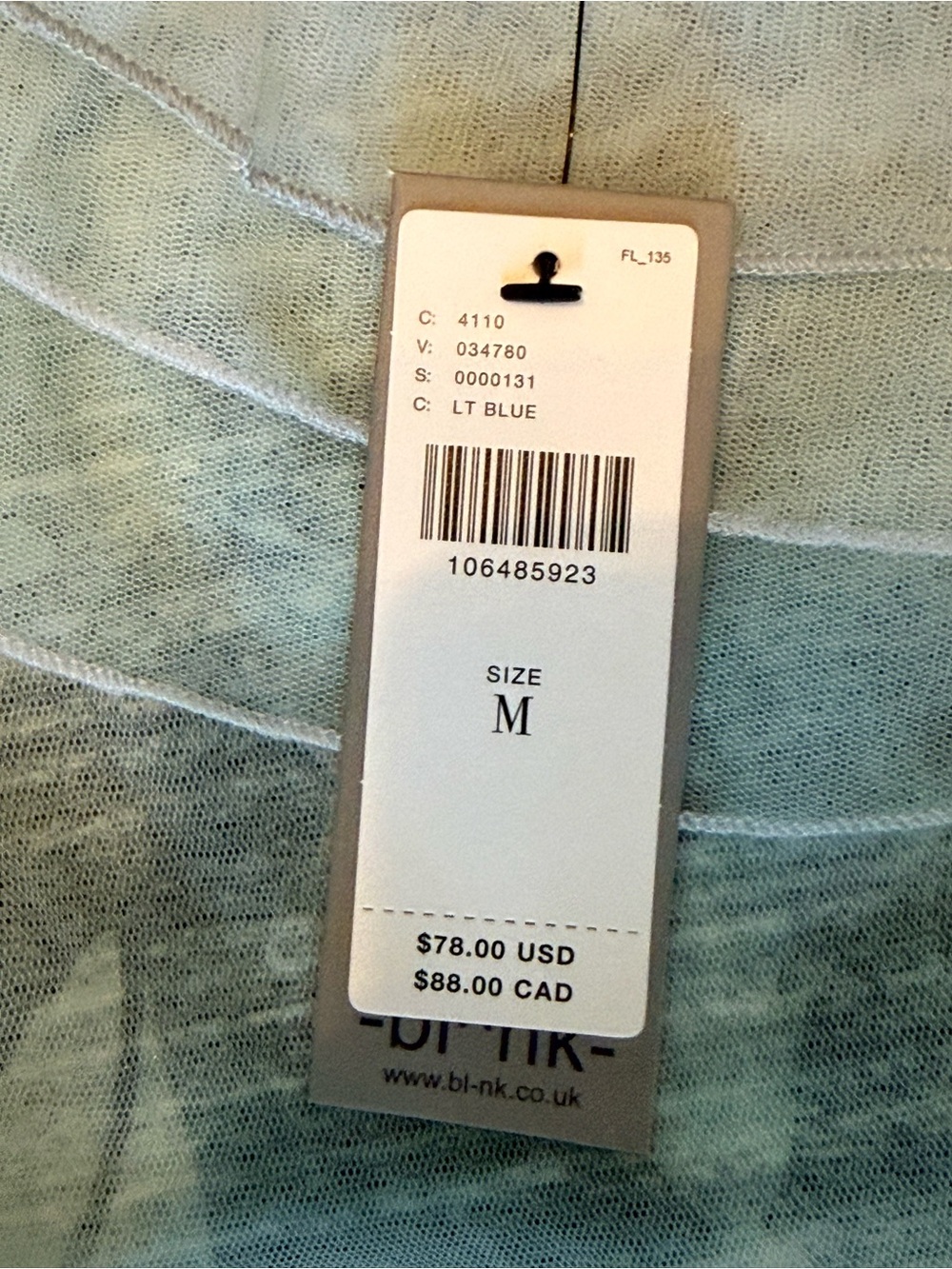 Anthropologie Sheer Ruffle One-Shoulder Tank Top - Light Blue - Picture 3 of 7